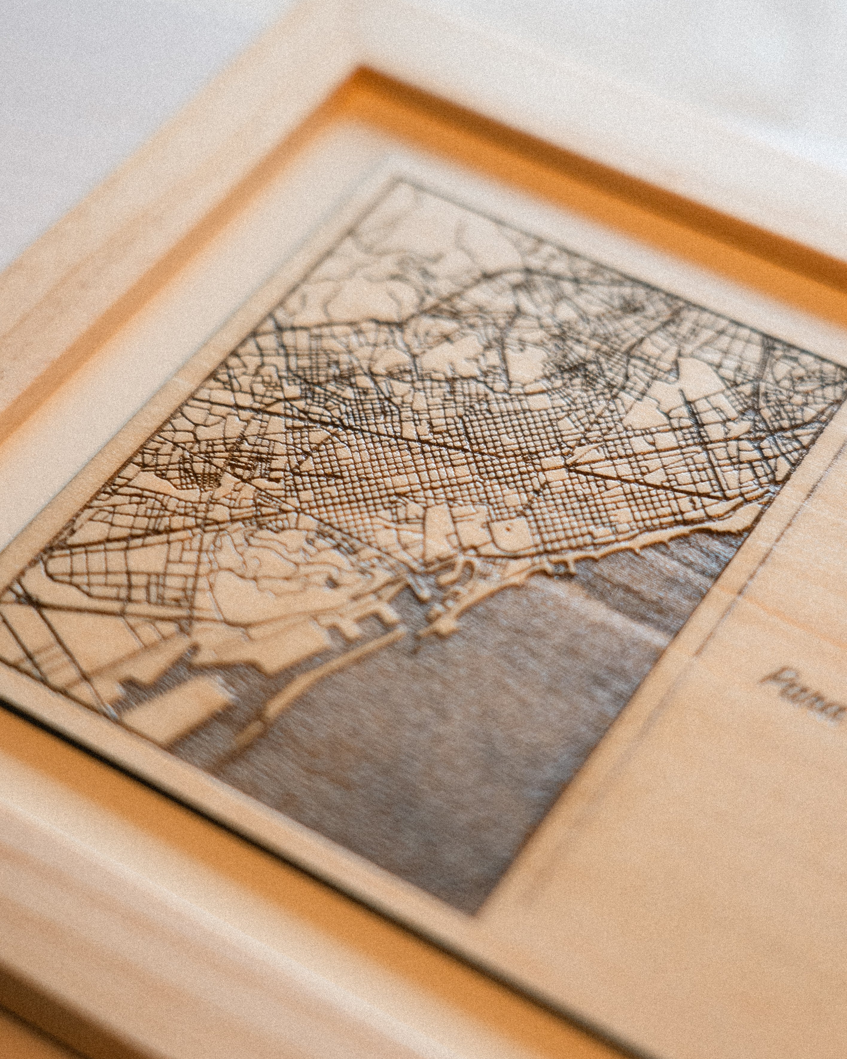 Postal de Madera Personalizada | Blanco