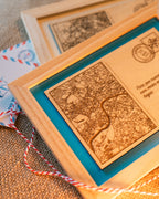 Postal de Madera Personalizada | Azul